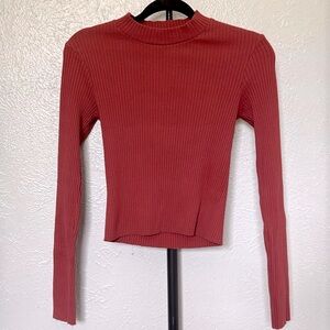 Stateside cropped long-sleeve top